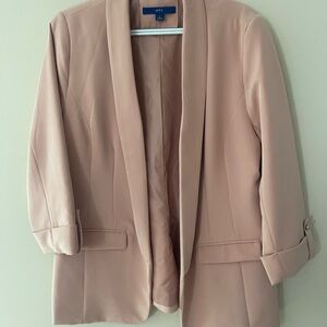 Apt. 9 Pink Blazer with Shawl Lapels and Textured Fabric